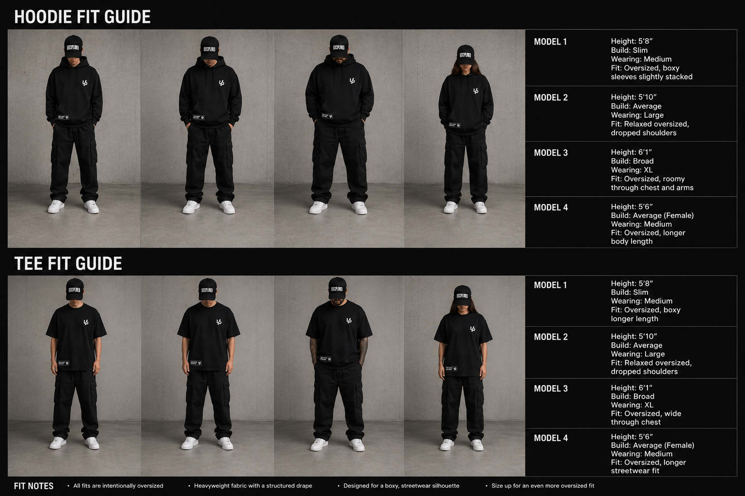 DISCIPLINED Heavyweight Hoodie Fit Guide