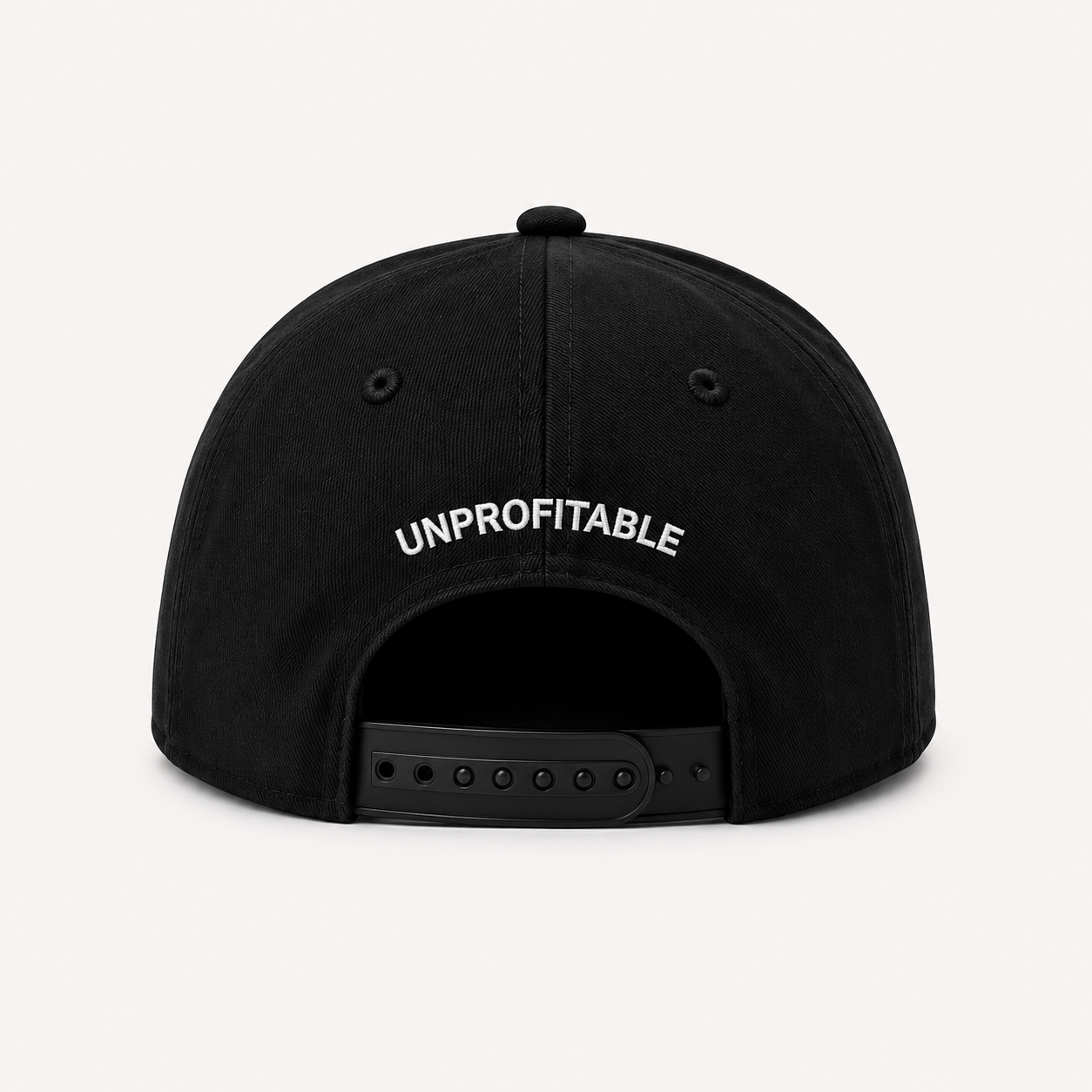 UNPROFITABLE back embroidery on light background