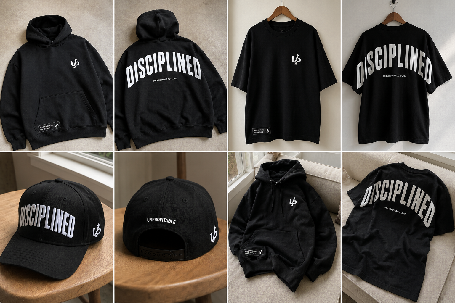 DISCIPLINED Structured Hat Angled Set A