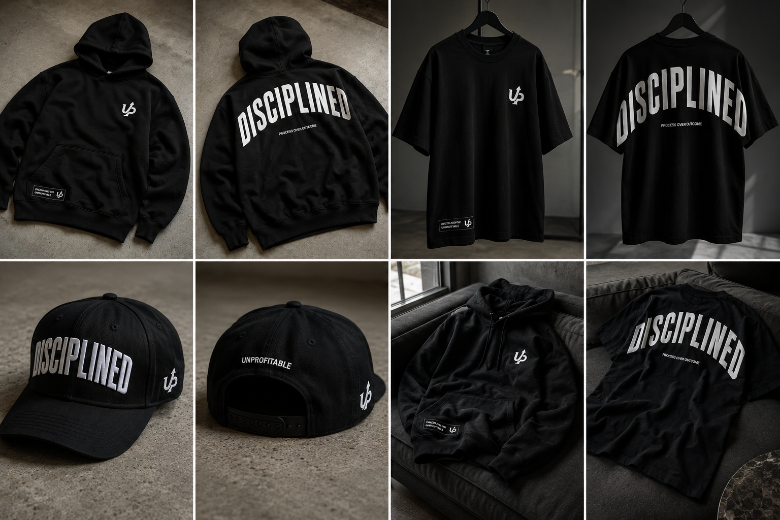 DISCIPLINED Structured Hat Angled Set B
