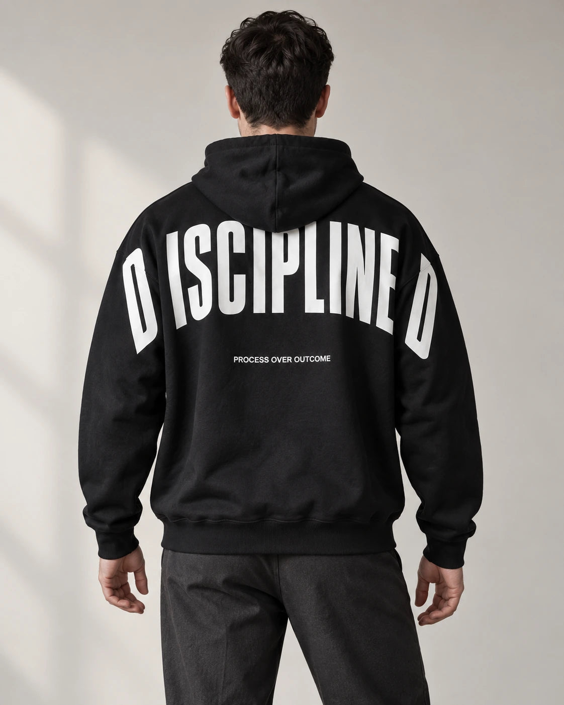 DISCIPLINED Heavyweight Hoodie — back view